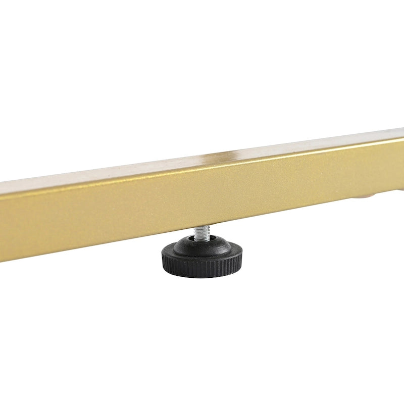 Mueble de TV Negro+Dorado con Manijas Doradas y Armarios para Televisores