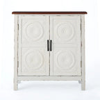 Mueble de almacenamiento con frontal de azulejos, marrón/azul marino, individual