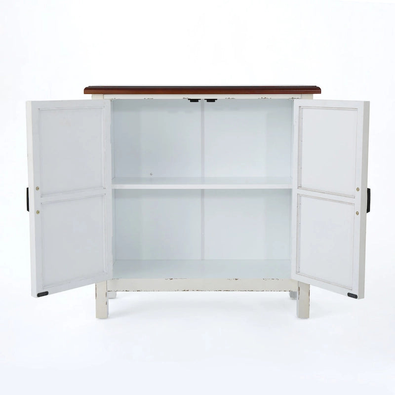 Mueble de almacenamiento con frontal de azulejos, marrón/azul marino, individual
