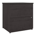 Archivador lateral de 2 cajones, estilo clásico – Carbón / Gris / Plateado / Blanco