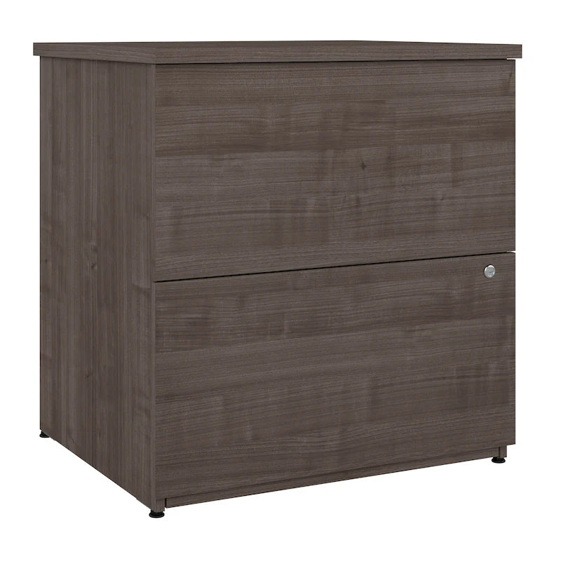 Archivador lateral de 2 cajones, estilo clásico – Carbón / Gris / Plateado / Blanco