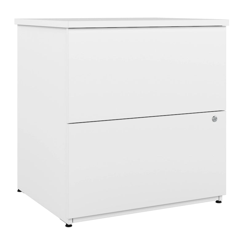 Archivador lateral de 2 cajones, estilo clásico – Carbón / Gris / Plateado / Blanco