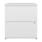 Archivador lateral de 2 cajones, estilo clásico – Carbón / Gris / Plateado / Blanco