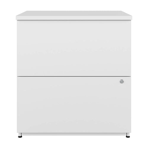 Archivador lateral de 2 cajones, estilo clásico – Carbón / Gris / Plateado / Blanco
