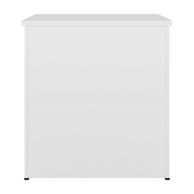 Archivador lateral de 2 cajones, estilo clásico – Carbón / Gris / Plateado / Blanco