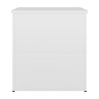 Archivador lateral de 2 cajones, estilo clásico – Carbón / Gris / Plateado / Blanco