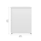 Archivador lateral de 2 cajones, estilo clásico – Carbón / Gris / Plateado / Blanco