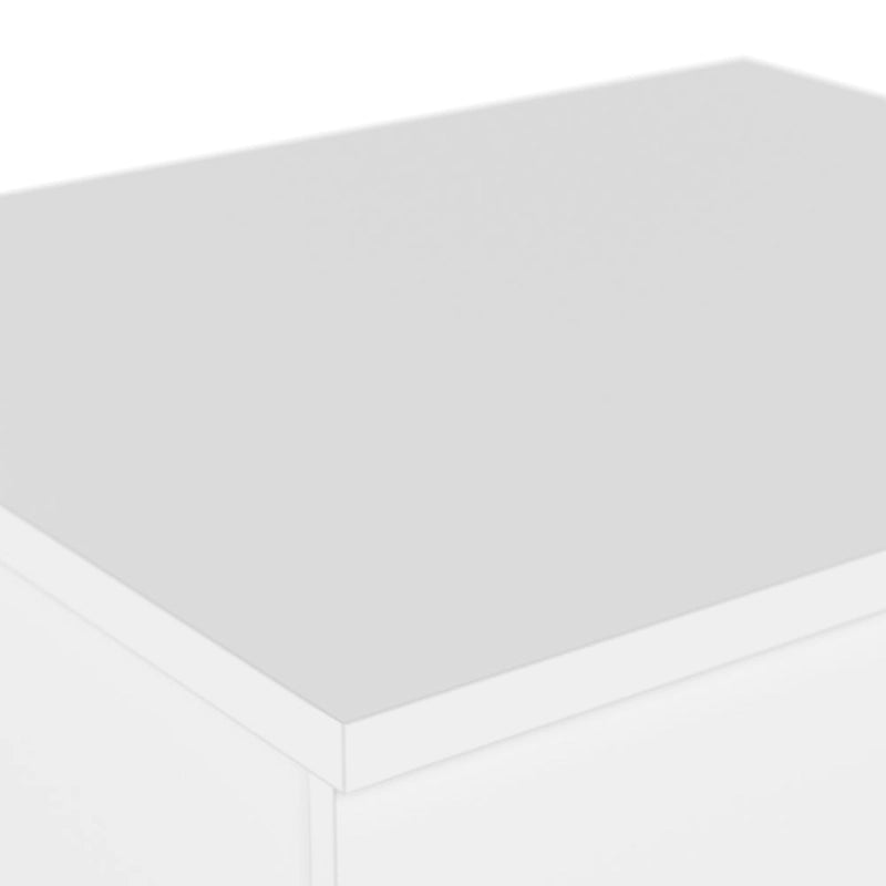 Archivador lateral de 2 cajones, estilo clásico – Carbón / Gris / Plateado / Blanco