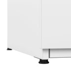 Archivador lateral de 2 cajones, estilo clásico – Carbón / Gris / Plateado / Blanco