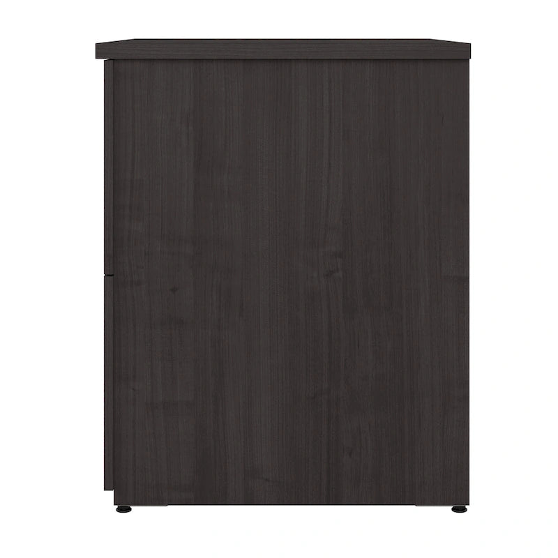 Archivador lateral de 2 cajones, estilo clásico – Carbón / Gris / Plateado / Blanco