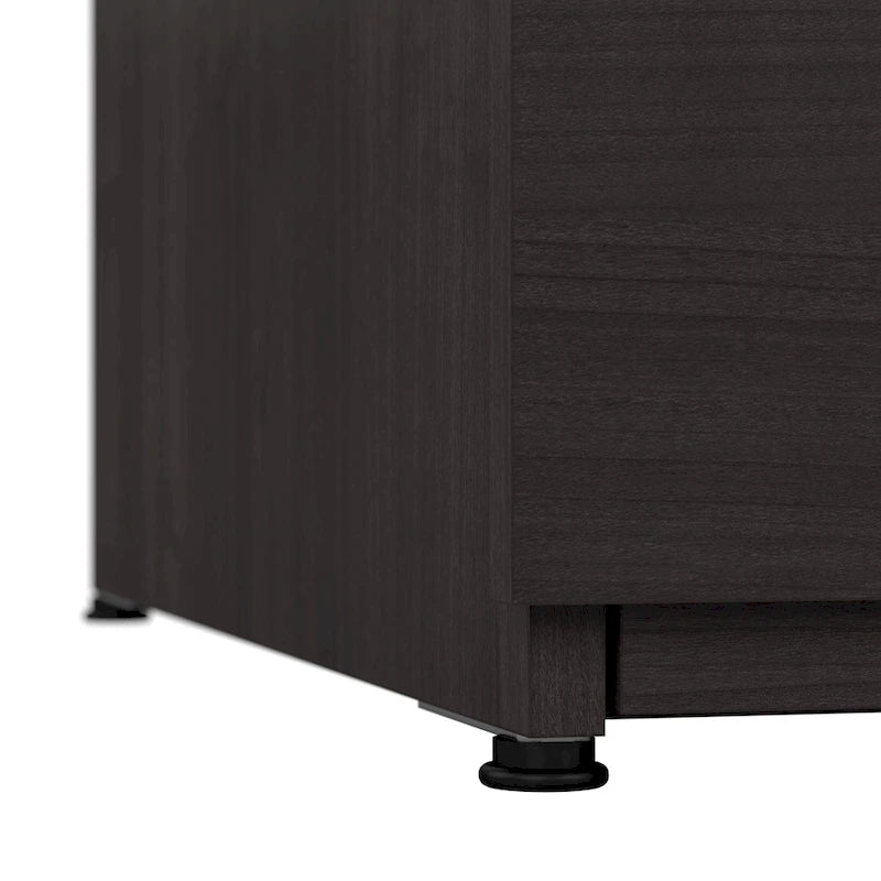 Archivador lateral de 2 cajones, estilo clásico – Carbón / Gris / Plateado / Blanco