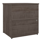 Archivador lateral de 2 cajones, estilo clásico – Carbón / Gris / Plateado / Blanco