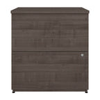 Archivador lateral de 2 cajones, estilo clásico – Carbón / Gris / Plateado / Blanco