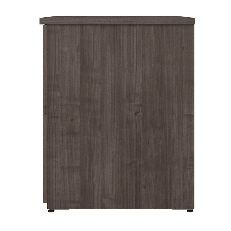 Archivador lateral de 2 cajones, estilo clásico – Carbón / Gris / Plateado / Blanco