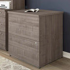 Archivador lateral de 2 cajones, estilo clásico – Carbón / Gris / Plateado / Blanco