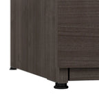 Archivador lateral de 2 cajones, estilo clásico – Carbón / Gris / Plateado / Blanco