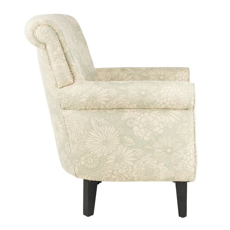 Sillón Club Gris con Diseño de Jardín - 30 An. x 33 Pr. x 32 Al.