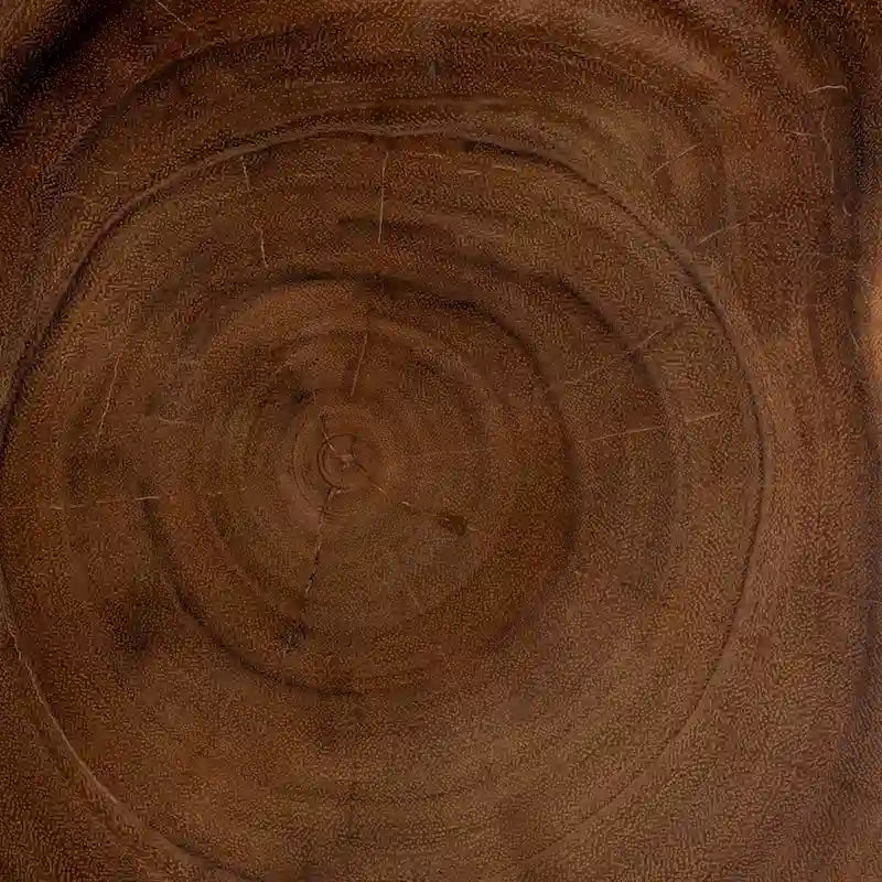 Mesa auxiliar de madera de Suar - Mesa decorativa escultural con diseño retorcido, estilo bohemio moderno para salón o dormitorio