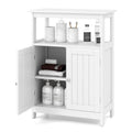Mueble de almacenamiento de suelo de 2 puertas blanco/negro – Unidad individual