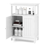 Mueble de almacenamiento de suelo de 2 puertas blanco/negro – Unidad individual