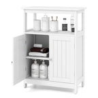 Mueble de almacenamiento de suelo de 2 puertas blanco/negro – Unidad individual