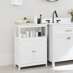 Mueble de almacenamiento de suelo de 2 puertas blanco/negro – Unidad individual