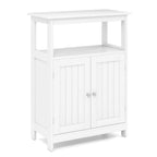 Mueble de almacenamiento de suelo de 2 puertas blanco/negro – Unidad individual