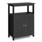 Mueble de almacenamiento de suelo de 2 puertas blanco/negro – Unidad individual
