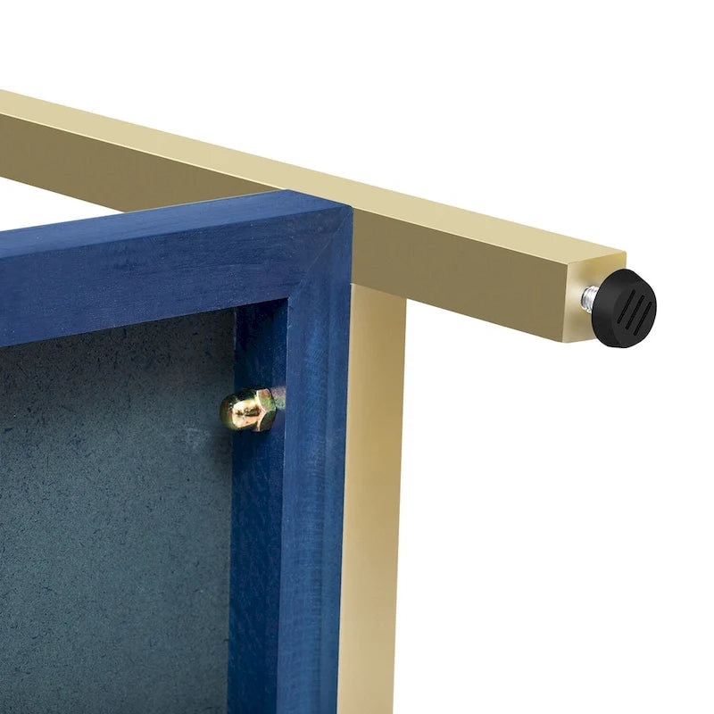 Mesa de entrada de madera con 2 cajones para sala de estar o recibidor