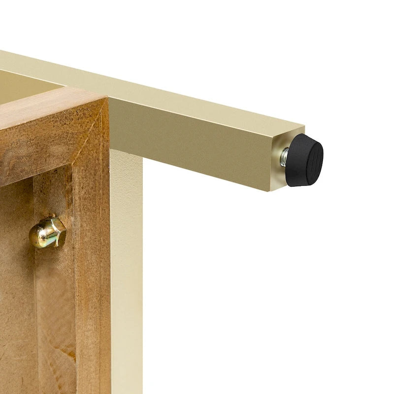 Mesa de entrada de madera con 2 cajones para sala de estar o recibidor
