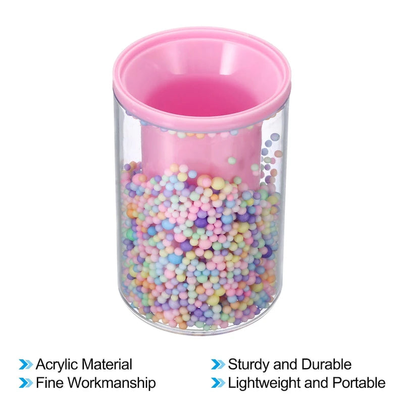 Vaso organizador acrílico morado/rosa para escritorio – Individual