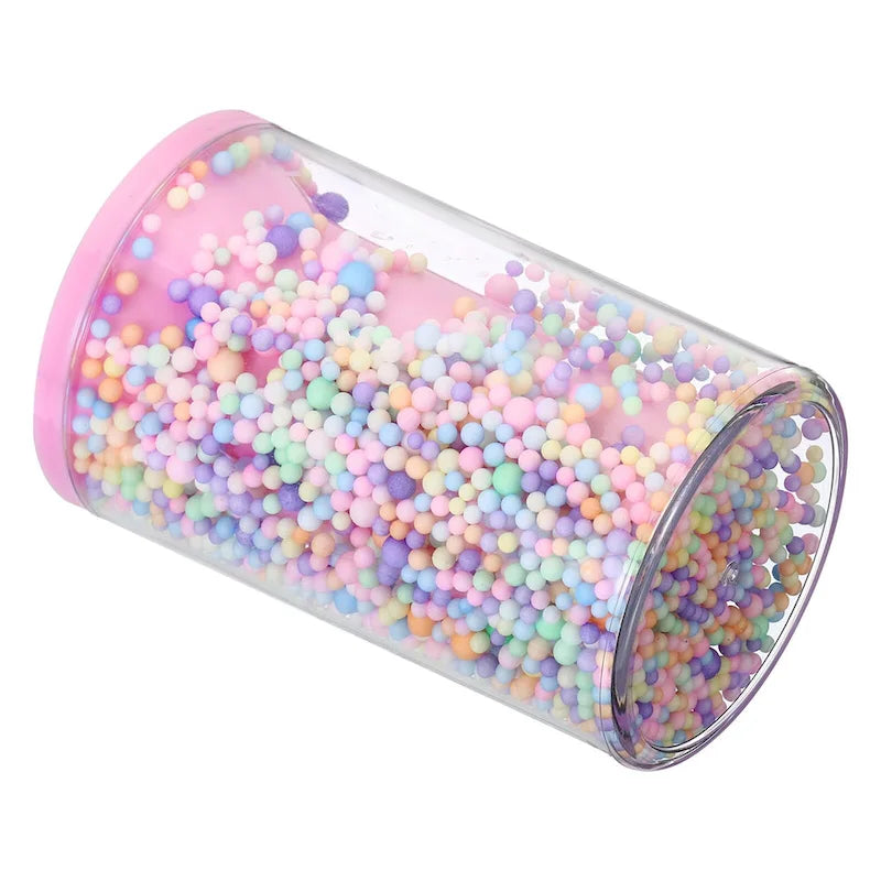 Vaso organizador acrílico morado/rosa para escritorio – Individual