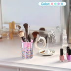 Vaso organizador acrílico morado/rosa para escritorio – Individual