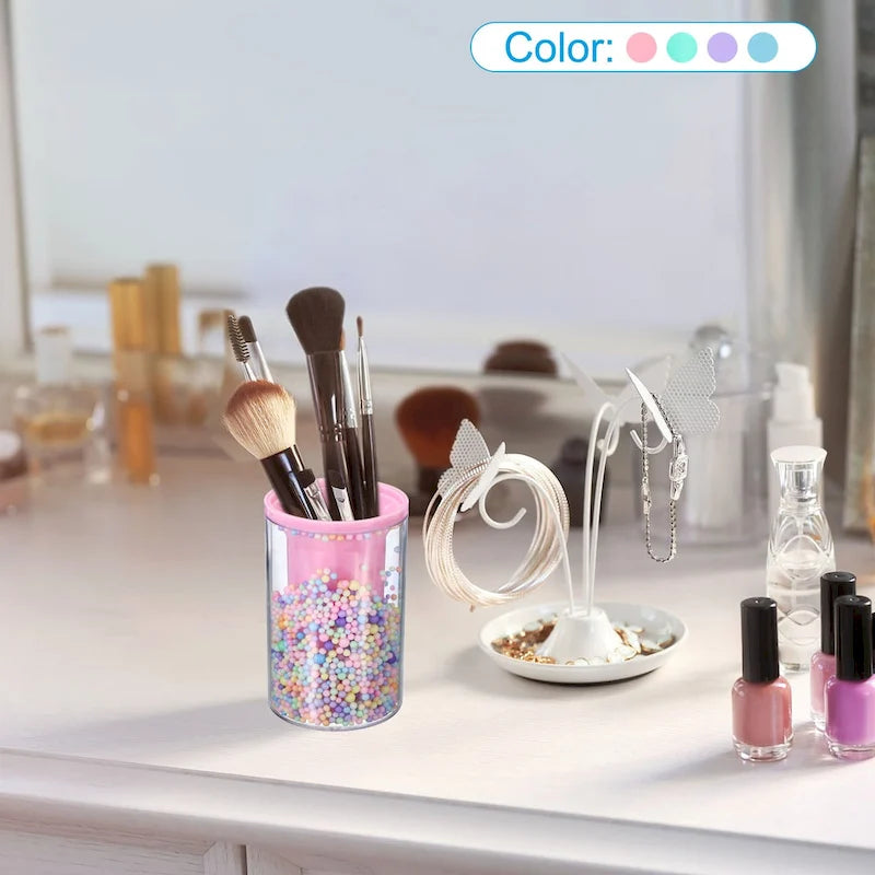 Vaso organizador acrílico morado/rosa para escritorio – Individual