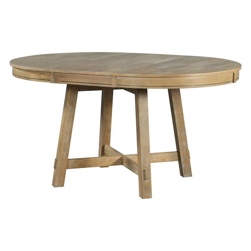Mesa de Comedor Redonda Extensible con 16 hojas, Mesa de Cocina, Mesa Auxiliar, Mesa de Centro, Escritorio de Trabajo, Mesa de Comedor de Madera Maciza