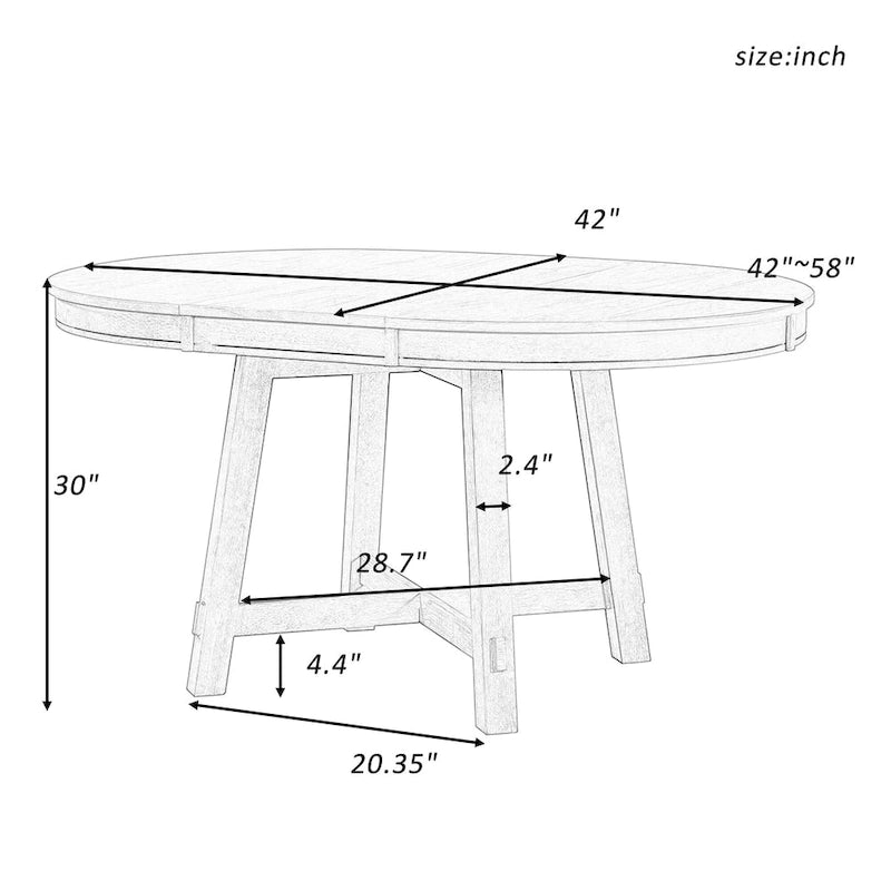 Mesa de Comedor Redonda Extensible con 16 hojas, Mesa de Cocina, Mesa Auxiliar, Mesa de Centro, Escritorio de Trabajo, Mesa de Comedor de Madera Maciza