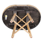 Mesa de Comedor Redonda Extensible con 16 hojas, Mesa de Cocina, Mesa Auxiliar, Mesa de Centro, Escritorio de Trabajo, Mesa de Comedor de Madera Maciza
