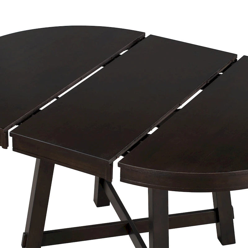 Mesa de Comedor Redonda Extensible con 16 hojas, Mesa de Cocina, Mesa Auxiliar, Mesa de Centro, Escritorio de Trabajo, Mesa de Comedor de Madera Maciza