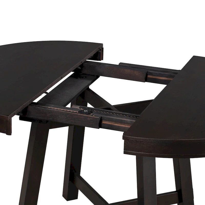 Mesa de Comedor Redonda Extensible con 16 hojas, Mesa de Cocina, Mesa Auxiliar, Mesa de Centro, Escritorio de Trabajo, Mesa de Comedor de Madera Maciza