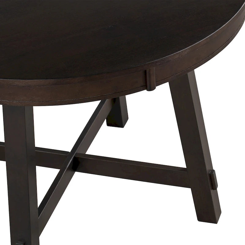 Mesa de Comedor Redonda Extensible con 16 hojas, Mesa de Cocina, Mesa Auxiliar, Mesa de Centro, Escritorio de Trabajo, Mesa de Comedor de Madera Maciza
