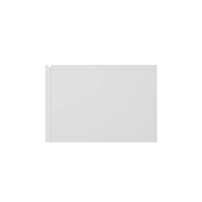 Mueble de TV flotante blanco de 63 pulgadas con almacenamiento, luces LED y toma de corriente para televisores de hasta 60 pulgadas
