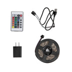 Mueble de TV flotante blanco de 63 pulgadas con almacenamiento, luces LED y toma de corriente para televisores de hasta 60 pulgadas