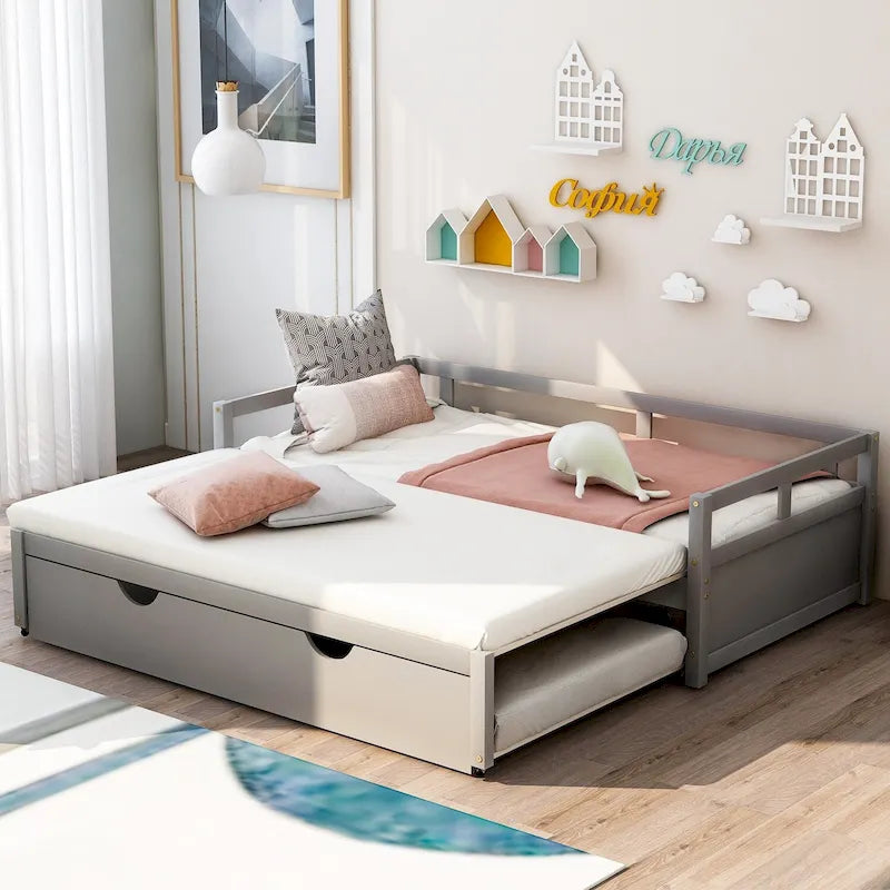 Sofá cama extensible con cama nido