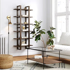 Estanterías Flotantes de Pared para Libros, Estante Expositor de 3 Niveles, Estantería Modular Decorativa de Madera Maciza
