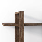 Estanterías Flotantes de Pared para Libros, Estante Expositor de 3 Niveles, Estantería Modular Decorativa de Madera Maciza