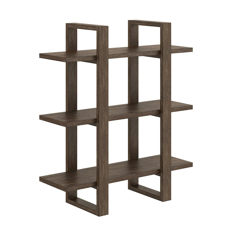 Estanterías Flotantes de Pared para Libros, Estante Expositor de 3 Niveles, Estantería Modular Decorativa de Madera Maciza