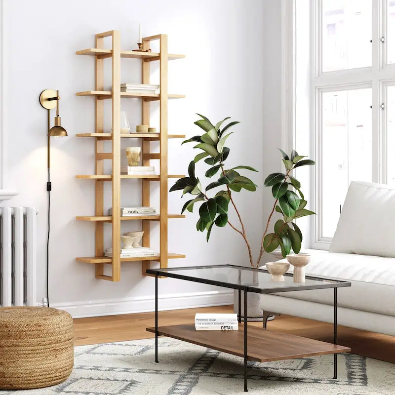 Estanterías Flotantes de Pared para Libros, Estante Expositor de 3 Niveles, Estantería Modular Decorativa de Madera Maciza