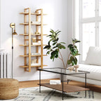 Estanterías Flotantes de Pared para Libros, Estante Expositor de 3 Niveles, Estantería Modular Decorativa de Madera Maciza