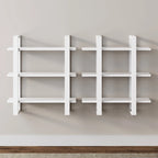 Estanterías Flotantes de Pared para Libros, Estante Expositor de 3 Niveles, Estantería Modular Decorativa de Madera Maciza