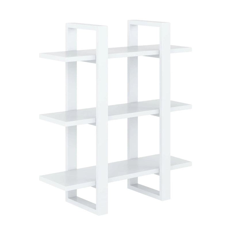Estanterías Flotantes de Pared para Libros, Estante Expositor de 3 Niveles, Estantería Modular Decorativa de Madera Maciza